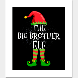 Big Brother Elf Family Matching Christmas Group Funny Gift Posters and Art